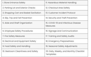 Grocery Store Safety Checklist – A Complete Guide