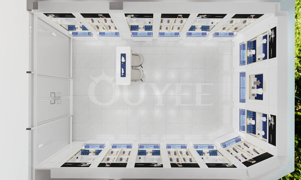 Россия - дизайн планировки магазина ювелирных изделий