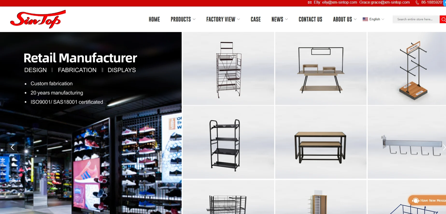 Gondola Shelving manufacturer - Sintop Display Fixtures