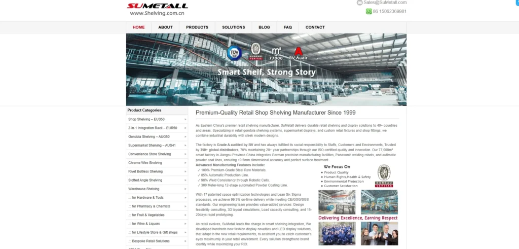 Top 8 Gondola Shelving Manufacturers in China 7 Gondola Shelving manufacturer - SuMetall
