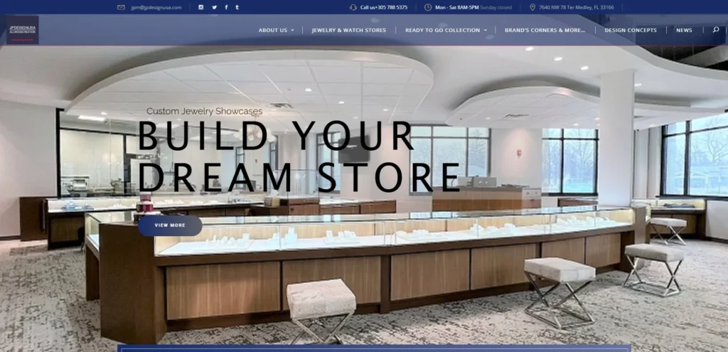 Top 10 Jewelry Store Design Companies in the USA 2 Jewelry store design - JP Design USA