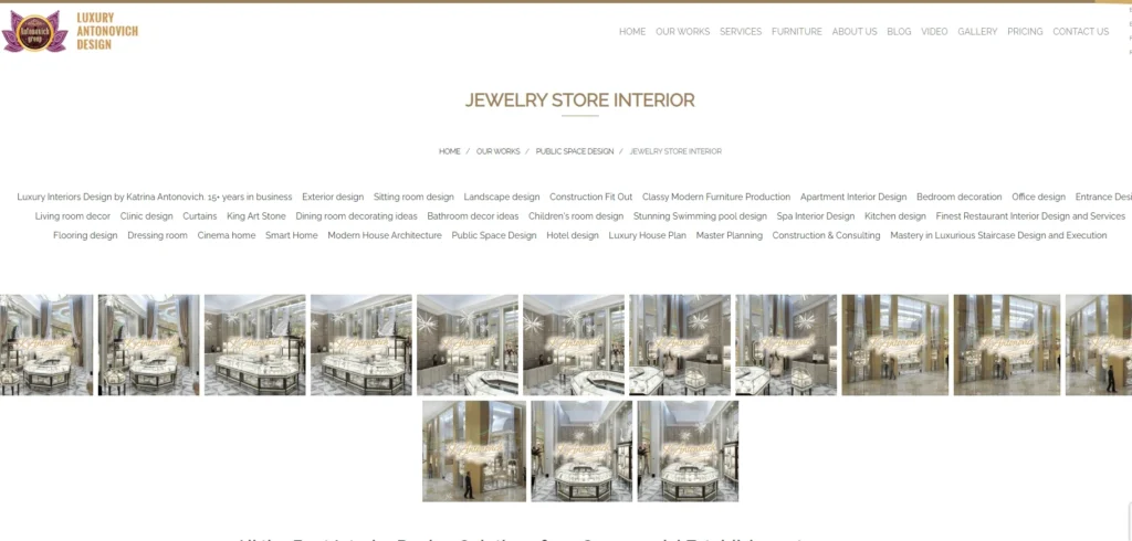 Top 10 Jewelry Store Design Companies in the USA 4 Luxury Antonovich Design - Jewelry Shop Design