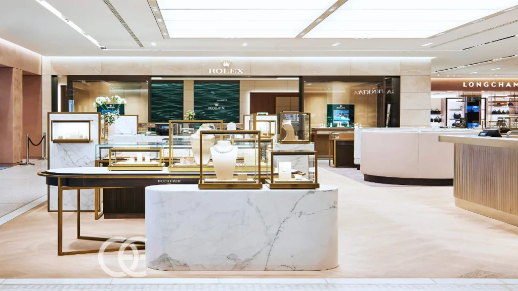 Diamantenladen Elegantes Ring-Layout