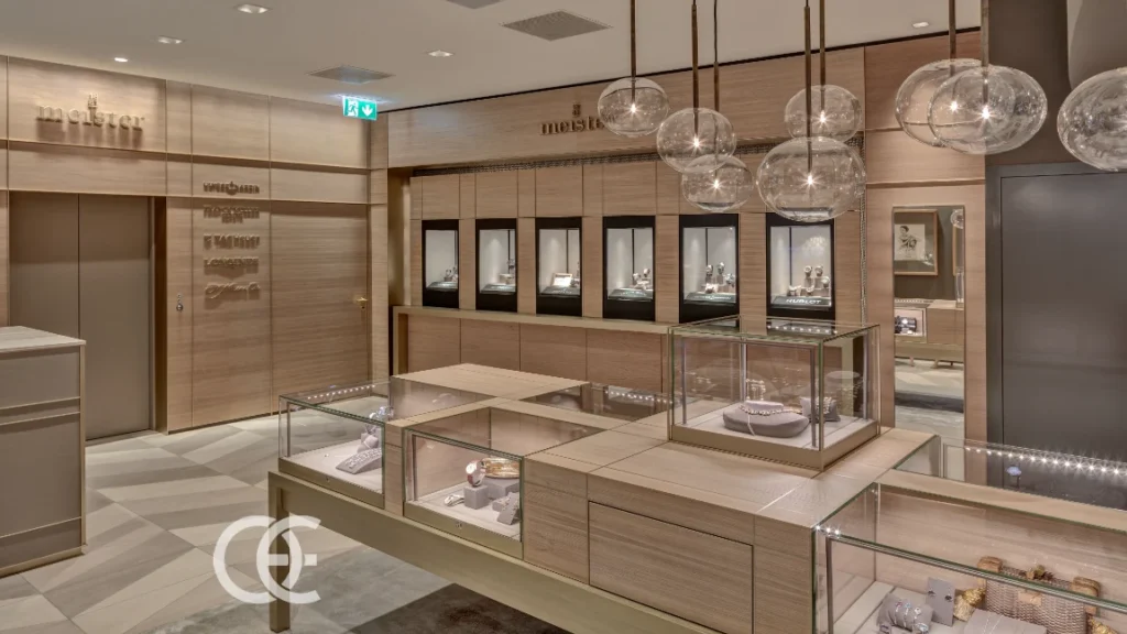 Modulares Design für Schmuckgeschäft-Schaufenster