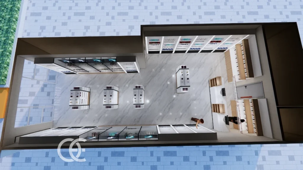 تصميم شعار متجر المكياج والتصميم الداخلي