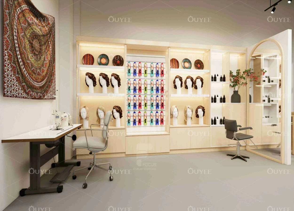 Fashion hair store display fixtures