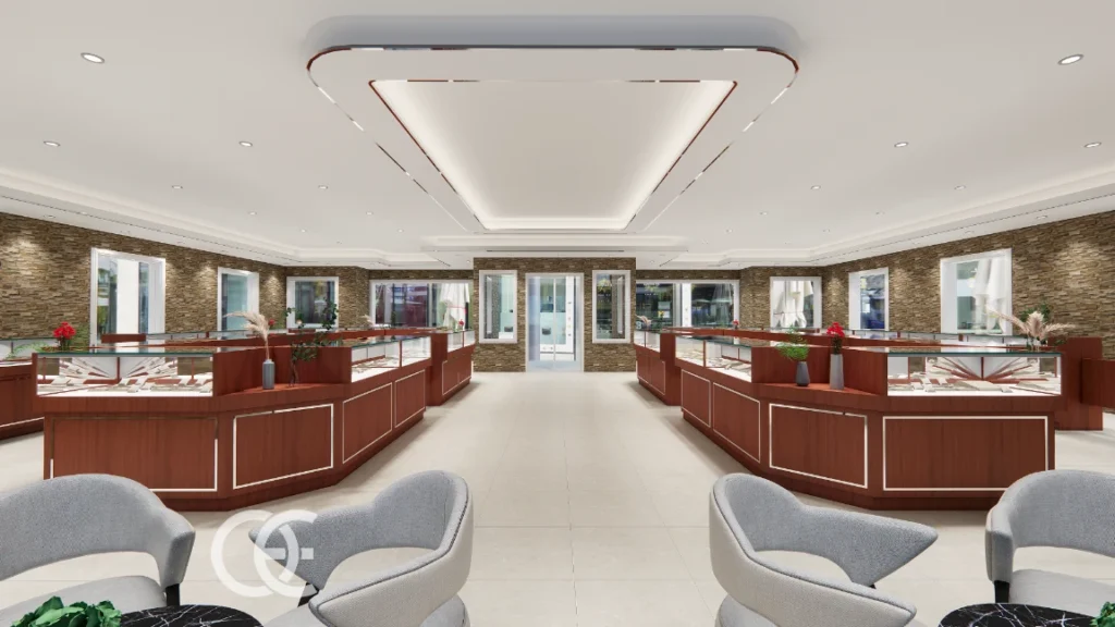 La Guida Completa alla Grande Apertura di un Negozio di Gioielli 12 Boutique di gioielli layout elegante di pietre preziose 9