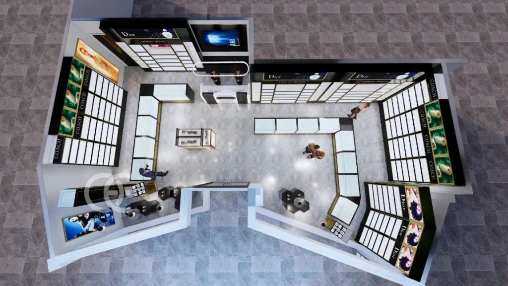 Декорация магазина парфюмерии класса люкс и мебель для индивидуальных парфюмерных магазинов (1)