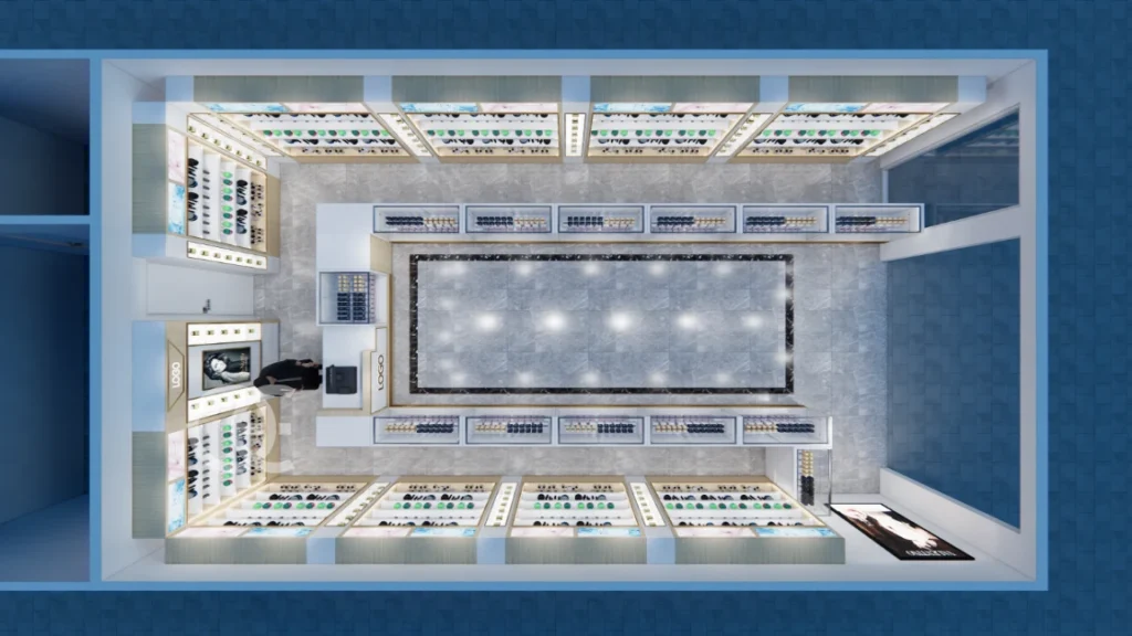 Дизайн интерьера магазина люксовых духов | Индивидуальные полки и витрины для парфюмерии