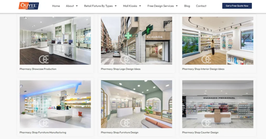 Ouyee Display-Eczane tasarım şirketi