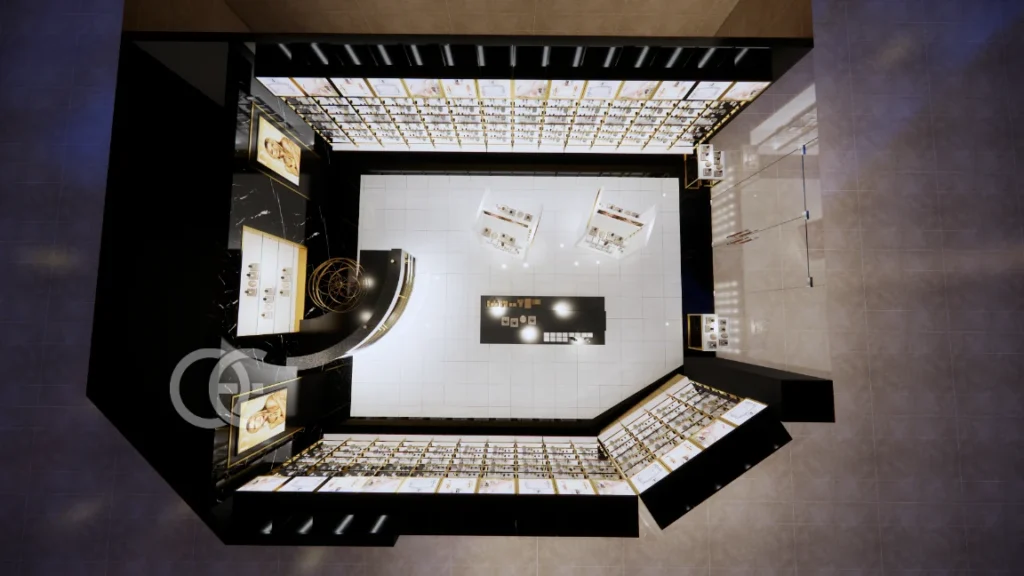 Parfüm-Ausstellungsraum Design Parfümladen Einrichtungen (1)