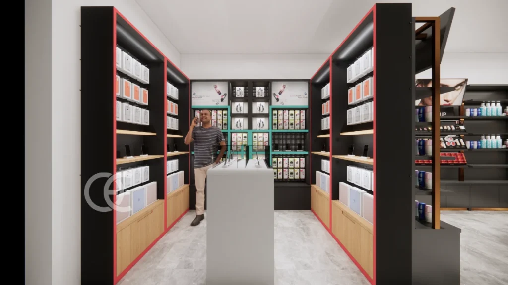 Дизайн интерьера небольшого магазина парфюмерии (2)