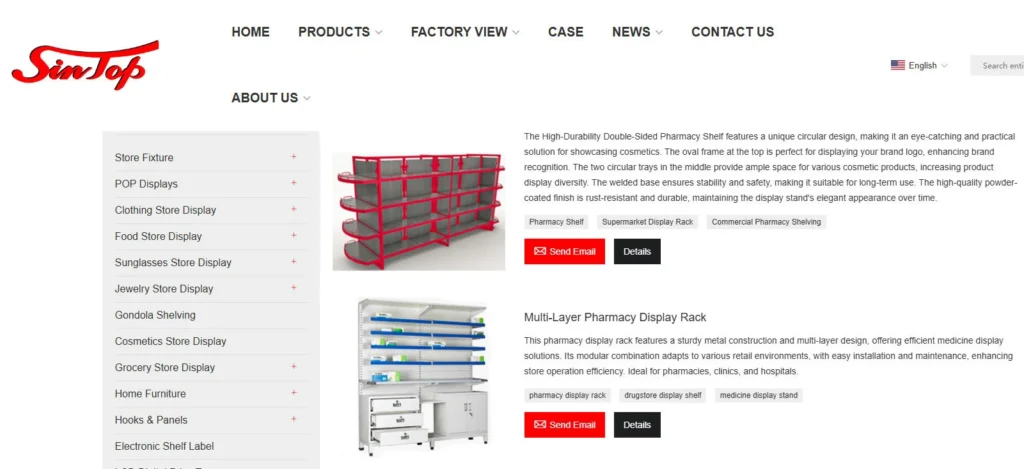 sintop-eczane mağaza teçhizatı