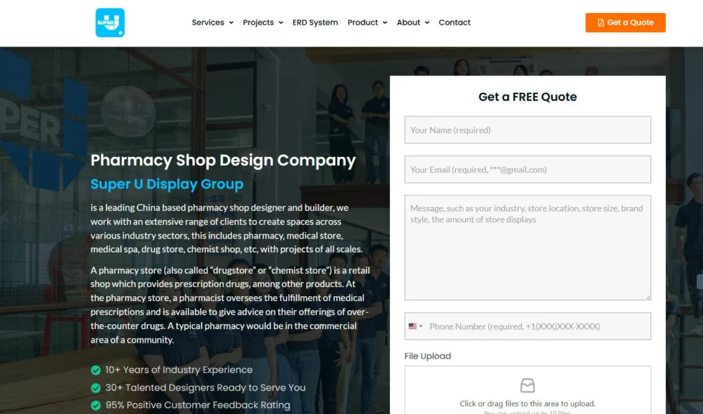 superu-eczane mağaza tasarımı