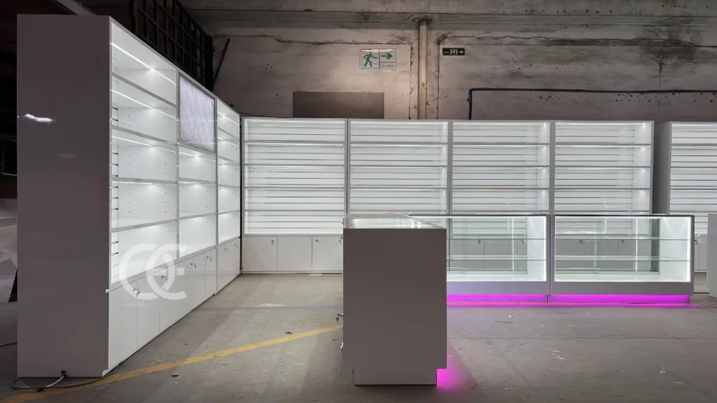 Ouyee Dispensário expositores de cannabis, caixas de exibição (5)