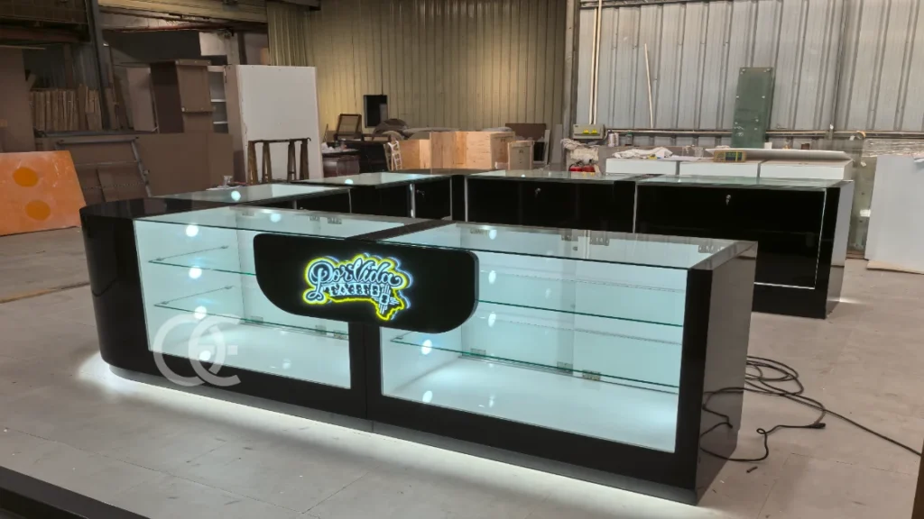 Ouyee Dispensário expositores de cannabis, suportes de exibição (3)