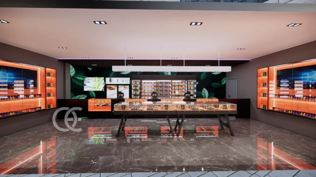 Smoke Shop Showcases vape shop fixtures