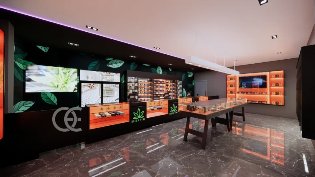 Smoke Shop Showcases vape shop store fixtures_
