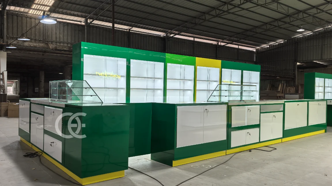 cannabis dispensary display showcases