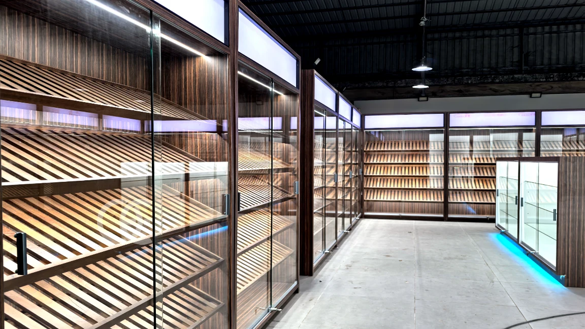 cannabis store display showcase counters