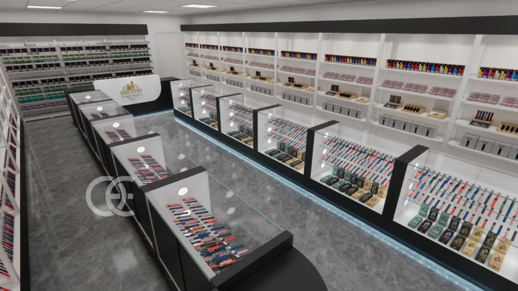 vape shop display Smoke Shop Showcases Dispensary Displays (12)
