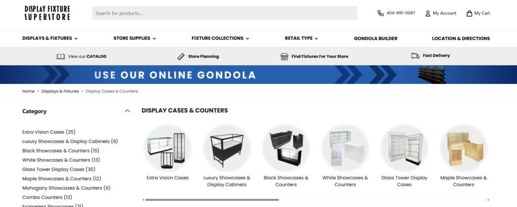 متجر تجهيزات العرض