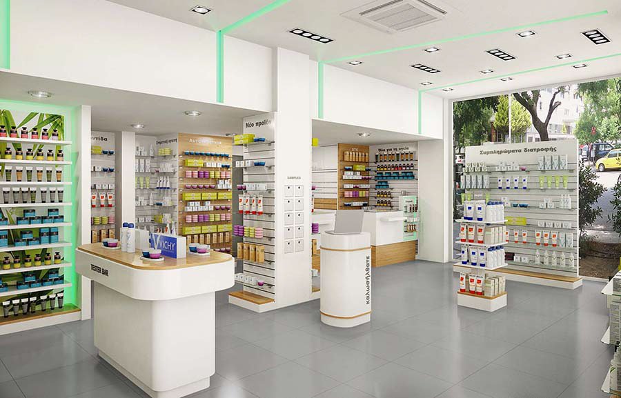 Aménagement intérieur de pharmacie moderne de qualité Aménagement intérieur de pharmacie moderne de qualité