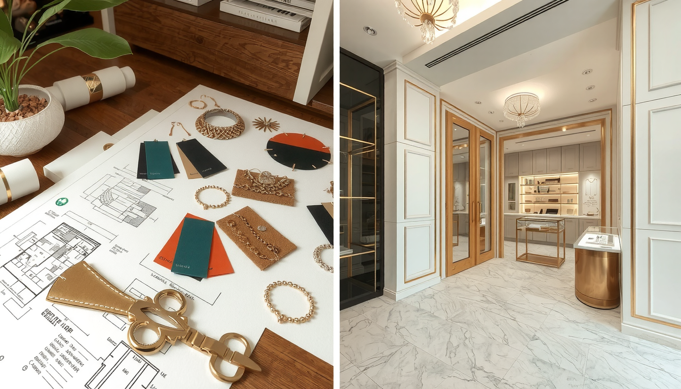 Luxury Retail Store Interior Design For Gold Jewelry