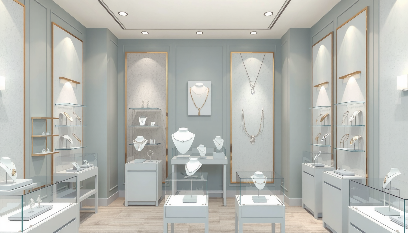 Интерьер магазина серебряных украшений