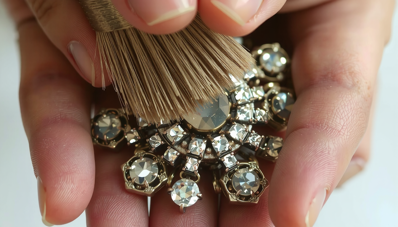 how to clean rhinestone vintage jewelry