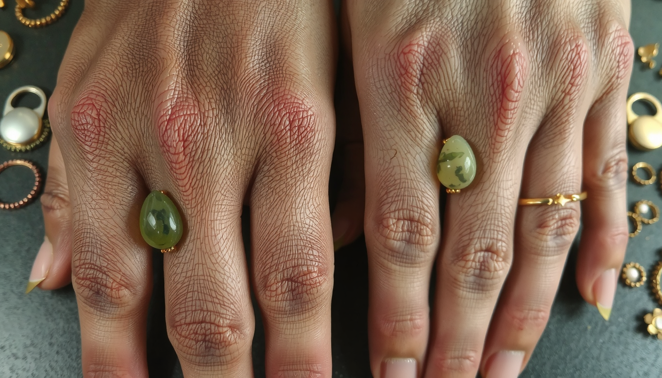 does brass jewelry turn green