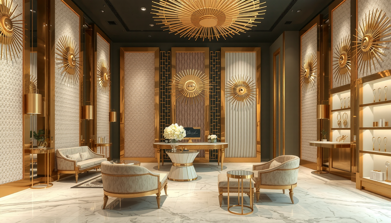 Conception de Showroom de Bijoux de Luxe