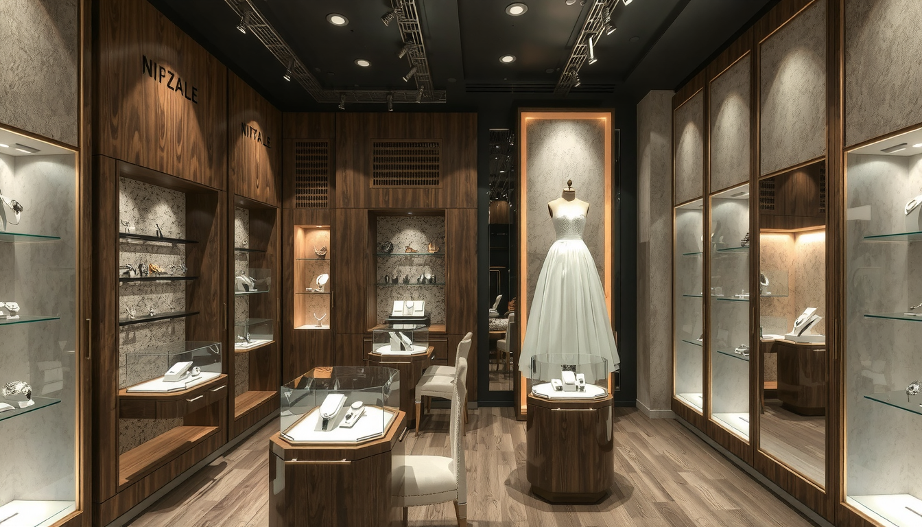 Conception de Showroom de Bijoux de Luxe