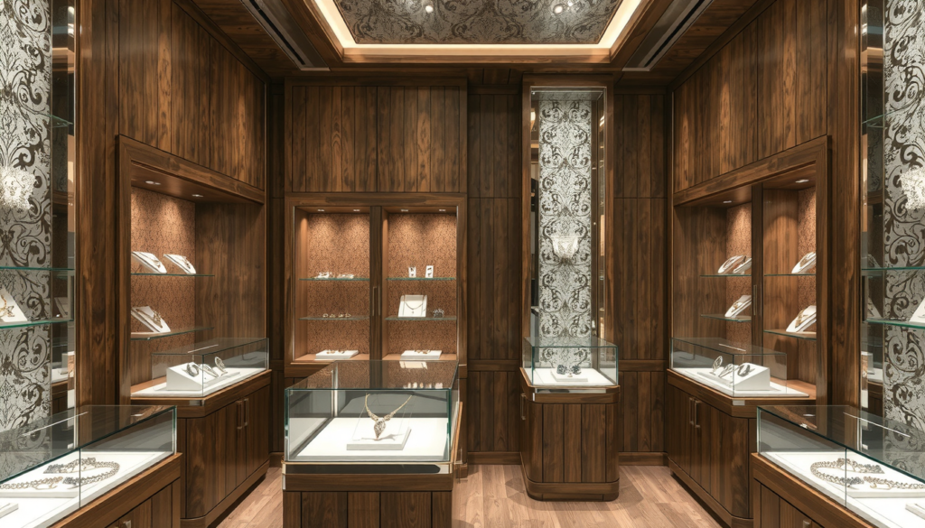 Diseño Interior de Joyería: Clase Magistral en la Combinación de Nogal y Acero Cromado 18 imagen0_1344_768