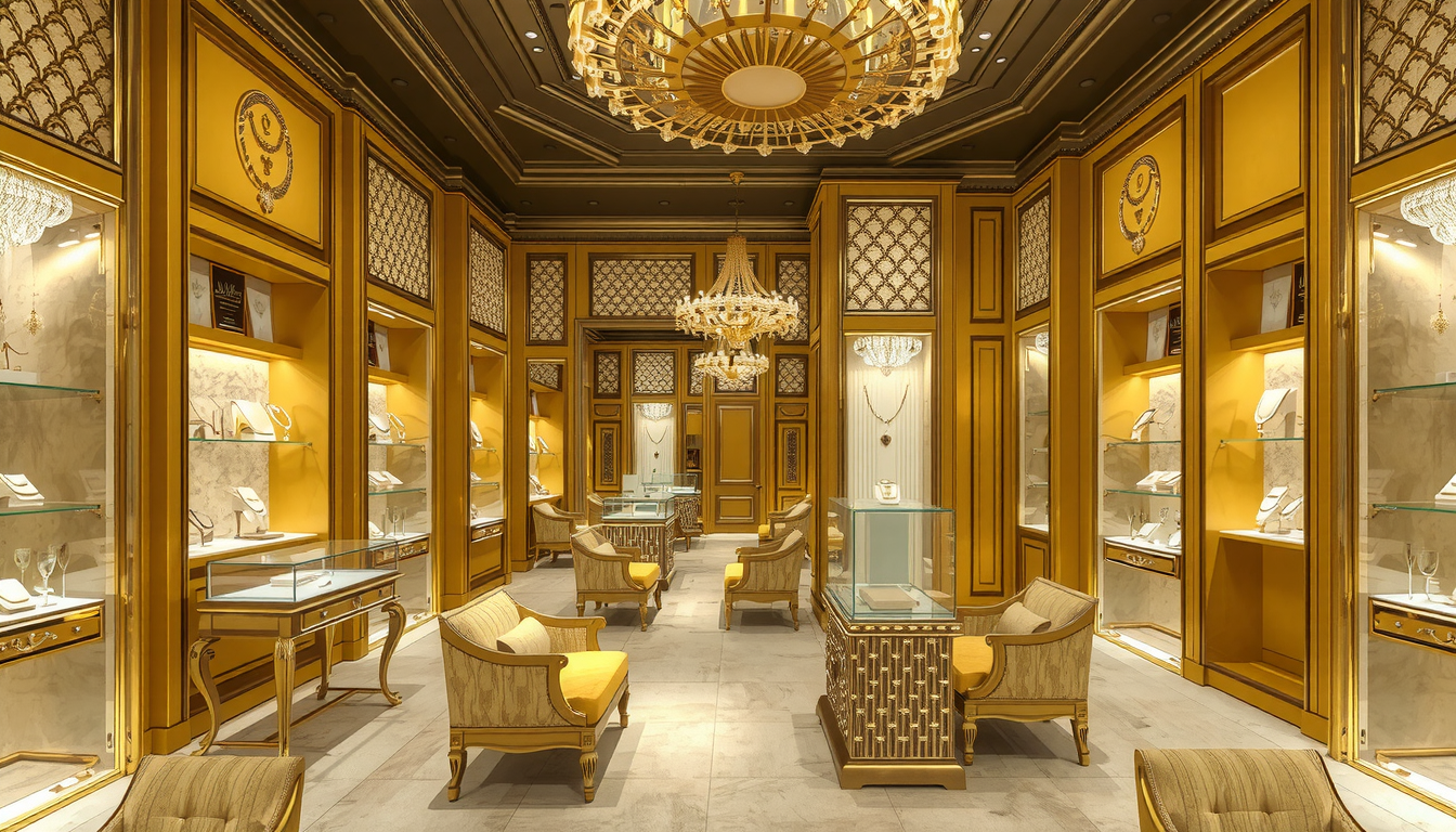 Innenraumgestaltung für Schmuckgeschäft