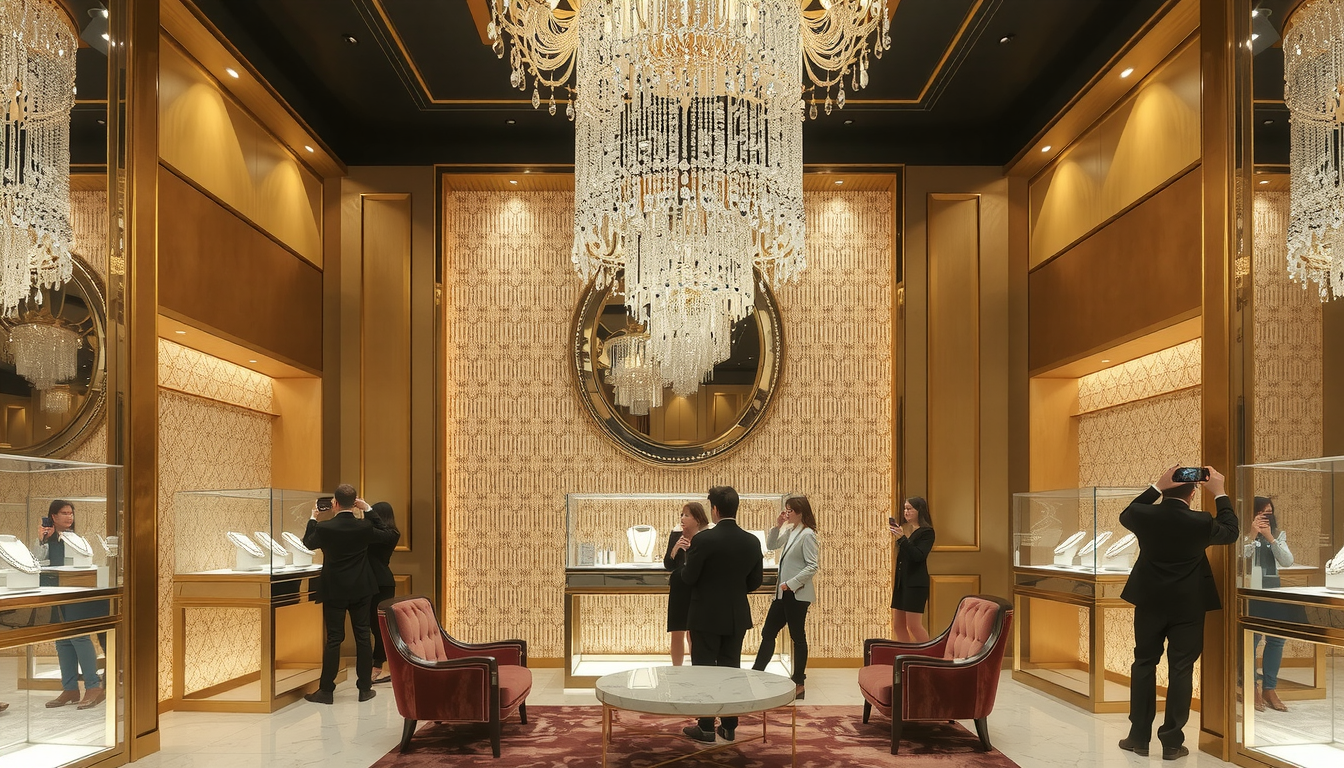 Innenraumgestaltung für Schmuckgeschäft