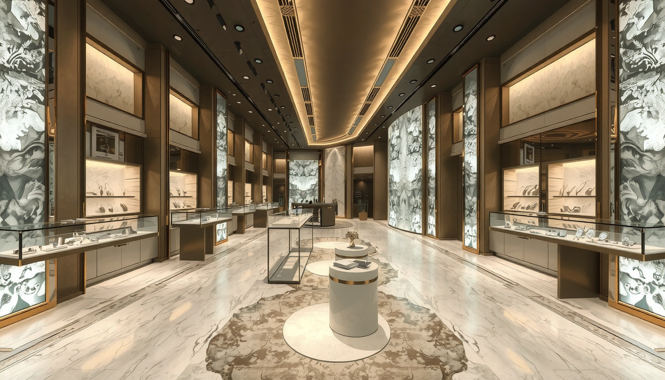 Интерьер ювелирного магазина KING TAI FOOK