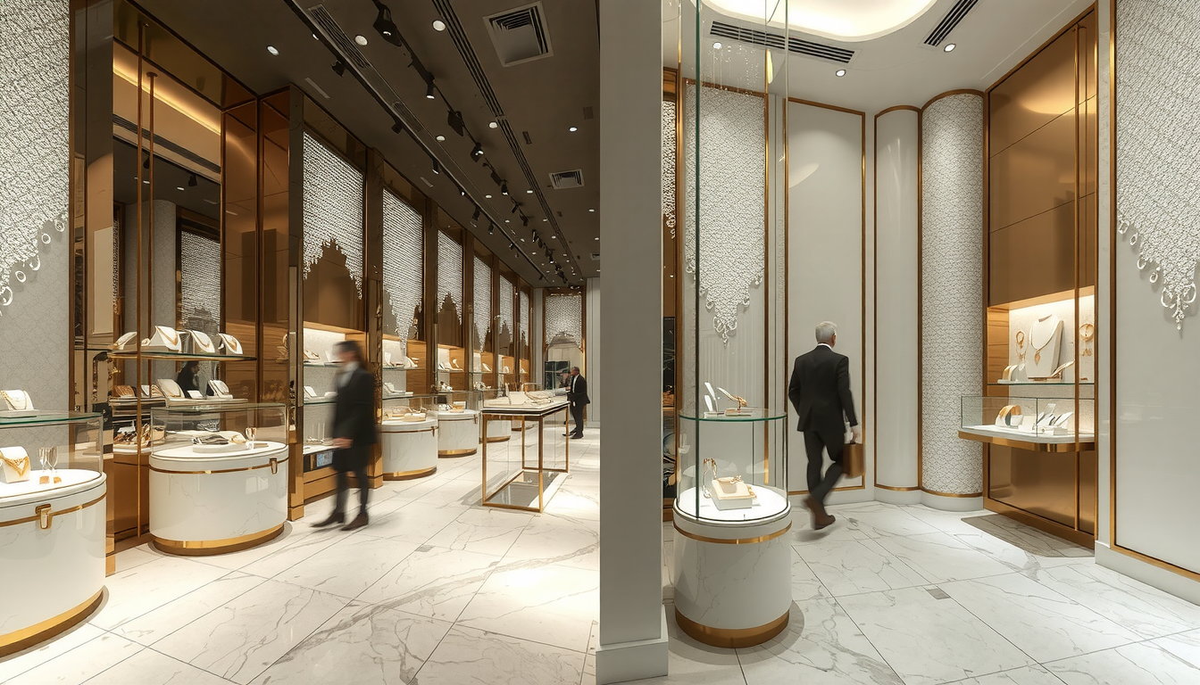 Интерьер ювелирного магазина KING TAI FOOK