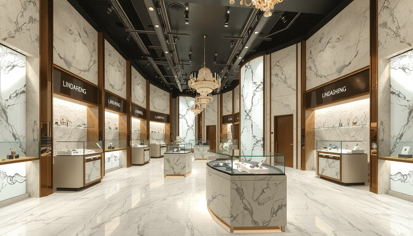 Diseño de Tienda de Joyería LINDASHENG