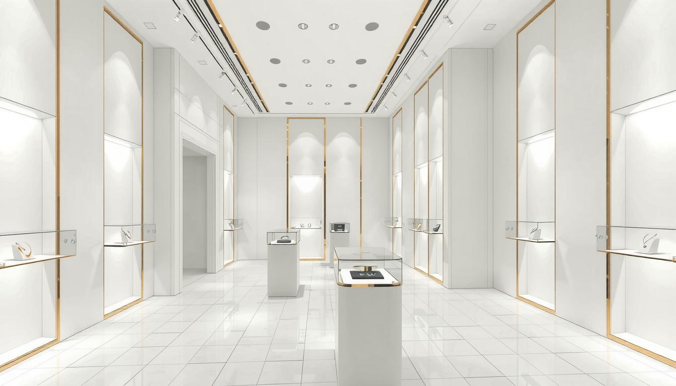 Diseño de tiendas de joyería de lujo moderna