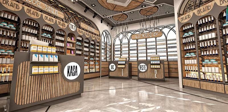 Мебель для аптек из массива дерева