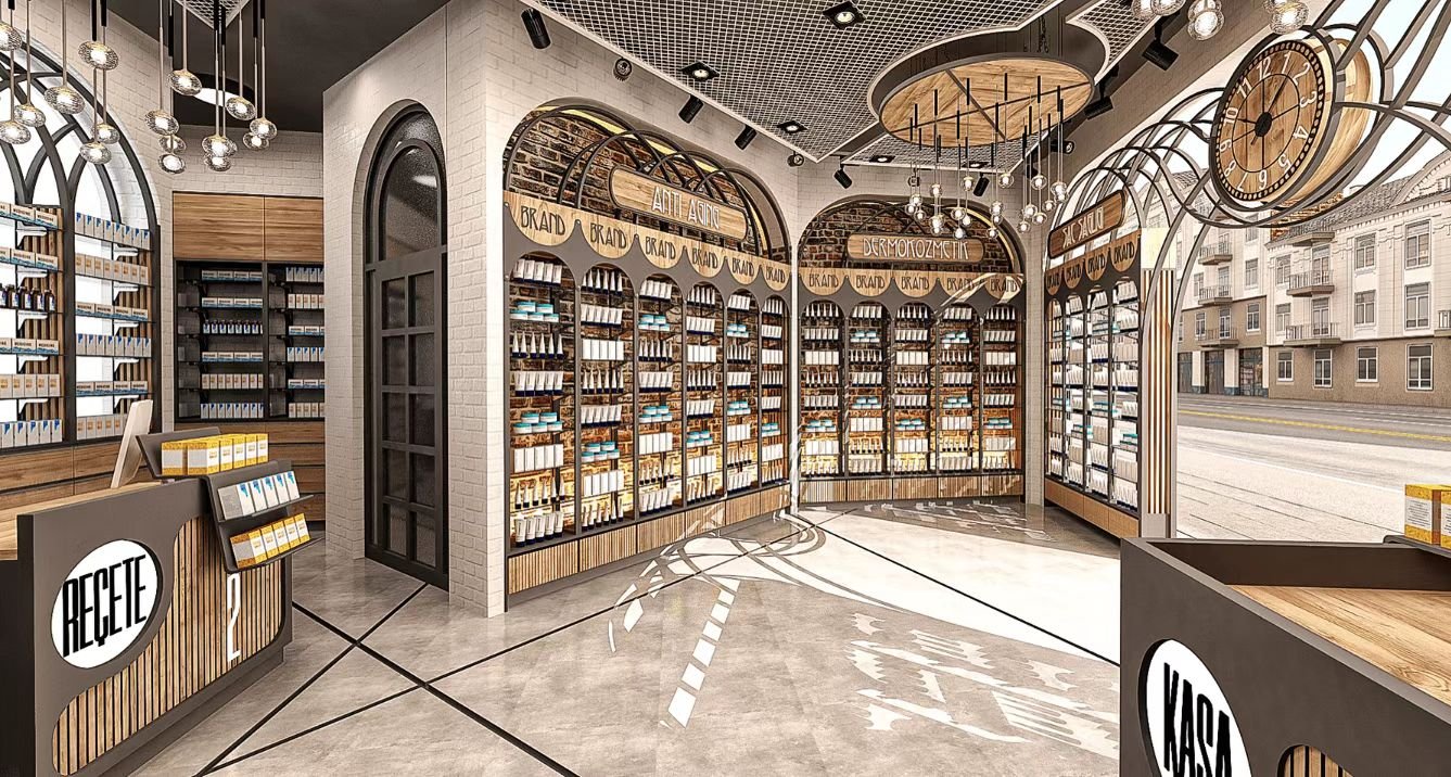 Мебель для аптек из массива дерева