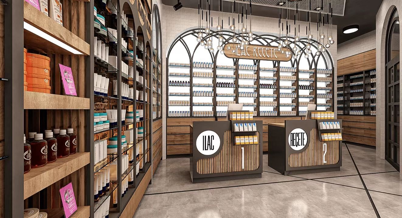 Мебель для аптек из массива дерева