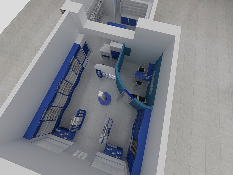 Espositore per negozi di farmacia Espositore per negozi di farmacia