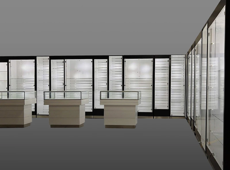 Types de fixtures d'affichage pour boutique de fumée : Guide de l'acheteur 1 Vitrines en verre verrouillables pour boutique de fumée