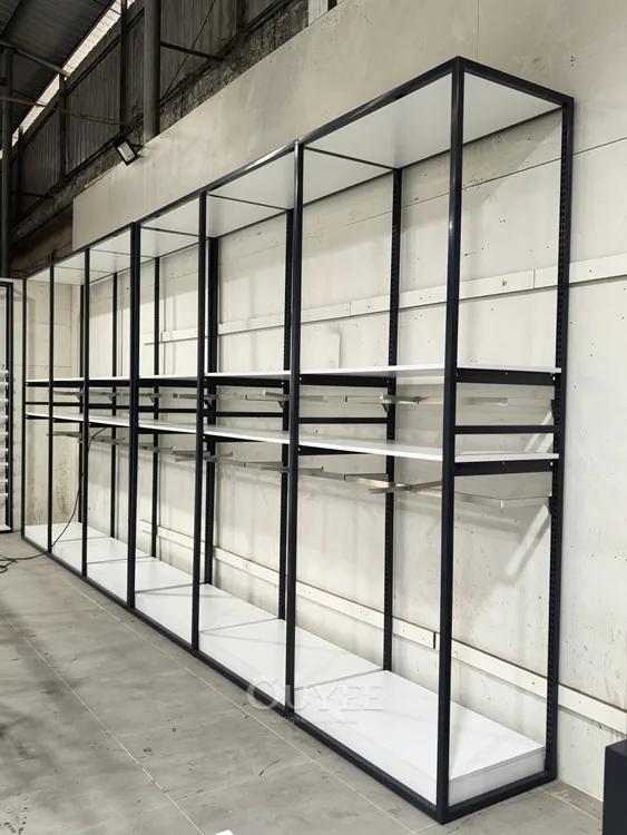 Black Framed Modular Wall Display Rack 01