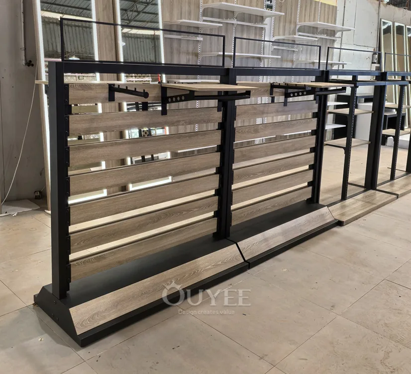 Black Tiered Island Display Rack Set 04