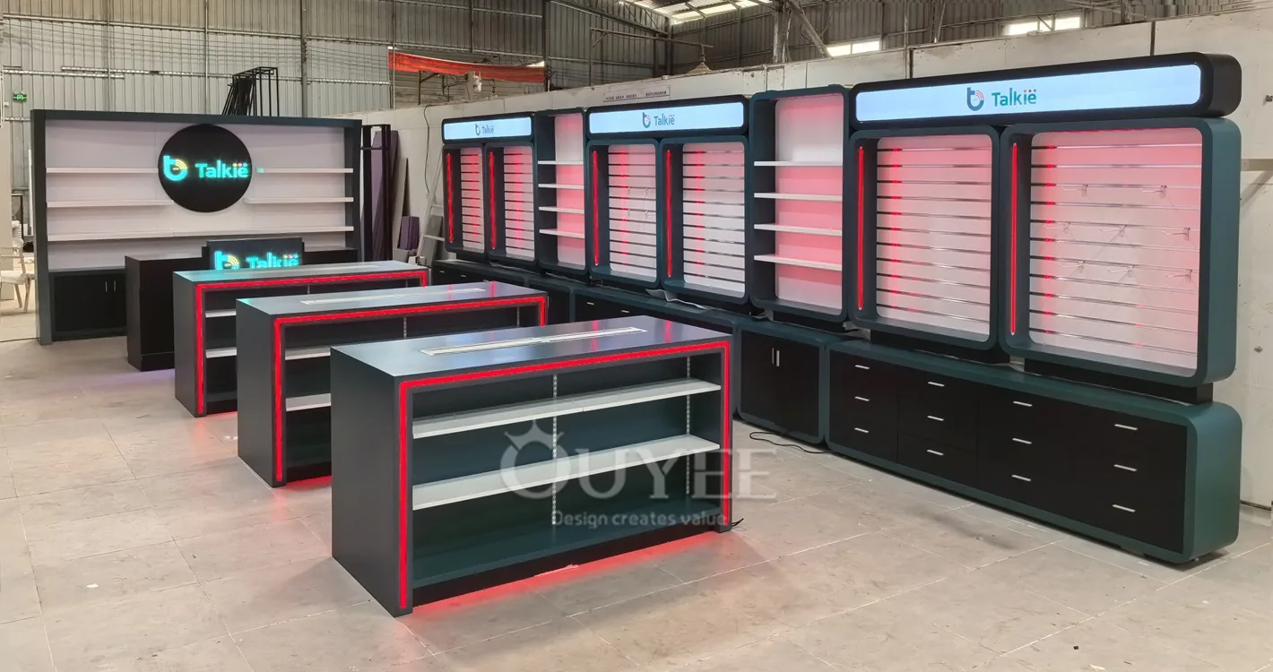 Soporte de exhibición de caja registradora con LED verde 03