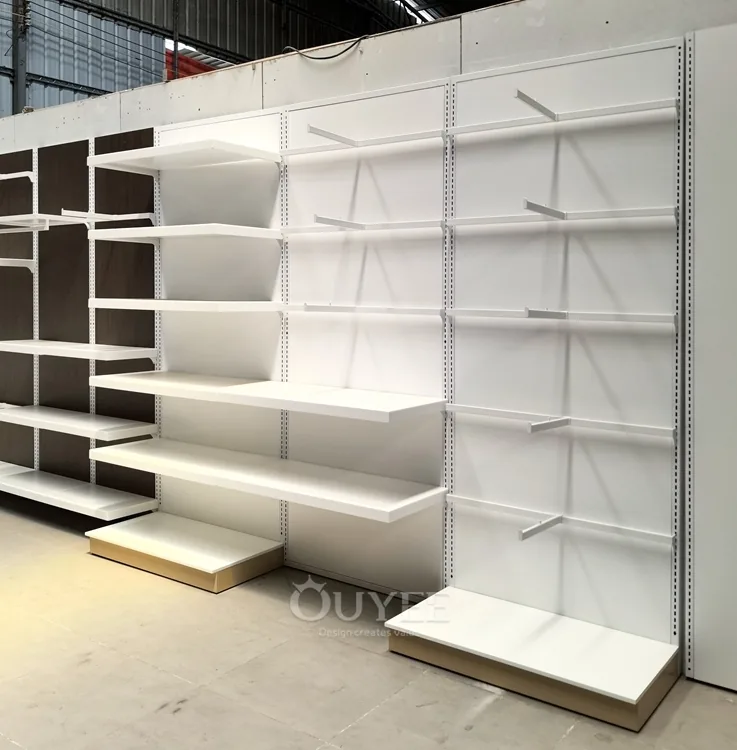 Minimalist White Wall Display Rack System 01