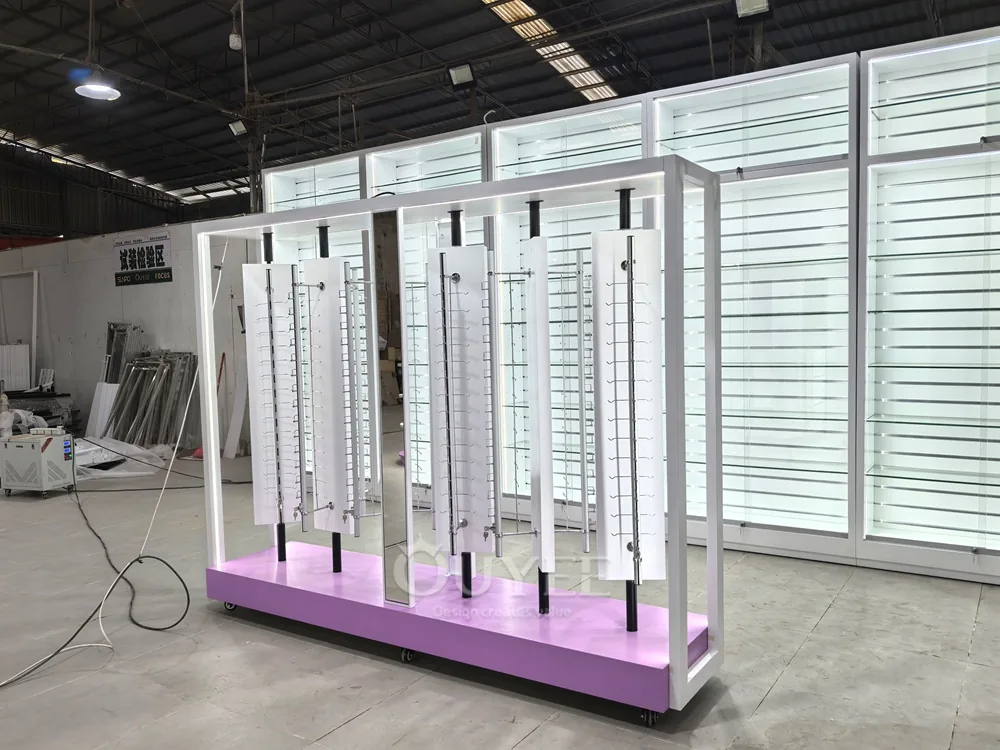 حامل عرض من نوع ستاند فريد من نوعه مصنوع من الخشب الأبيض 06